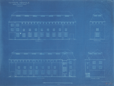 Medium vannkraftlaboratoriet fasader   blueprint   1913